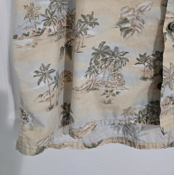 Pierre Cardin Men's Button Down Shirt Sz Large Cotton Vacation Tropical - Picture 3 of 11